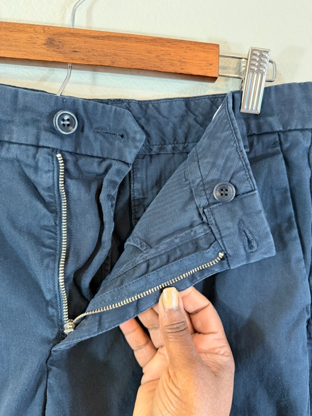 Norse Projects Slim Fit Chino Pants Navy Blue Size 31 Minimalist Preppy Casual - Picture 6 of 11